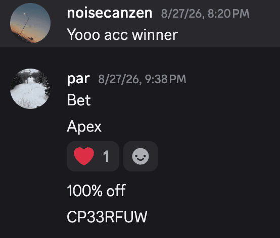 Community giveaway proof 1